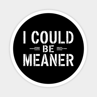 Vintage-Retro-Funny-Meme-I Could-Be-Meaner Magnet